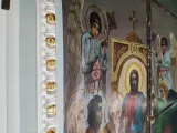 Реставраційні роботи в центральному вівтарі Свято-Озерянського храму. Реставрація розпису та ліпнини. Жовтень 2023 р.