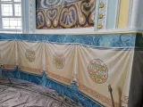 Реставраційні роботи в центральному вівтарі Свято-Озерянського храму. Оздоблення стін після реставрації. 2024 р.