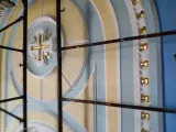 Реставраційні роботи в центральному вівтарі Свято-Озерянського храму. Реставрація розпису та ліпнини. Жовтень 2023 р.