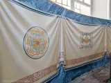 Реставраційні роботи в центральному вівтарі Свято-Озерянського храму. Оздоблення стін після реставрації. 2024 р.