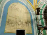Ескіз розпису притвору Свято-Озерянського храму. Фото жовтень 2022 р.