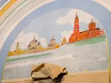 Розпис у притворі Свято-Озерянського храму. Фото грудень 2022 р.