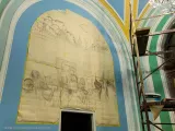 Ескіз розпису притвору Свято-Озерянського храму. Фото жовтень 2022 р.