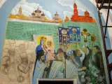 Розпис у притворі Свято-Озерянського храму. Фото квітень 2023 р.