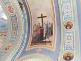Фрагмент розпису Свято-Озерянського храму. Ікона Воздвиження Хреста Господнього. Квітень 2011 року.