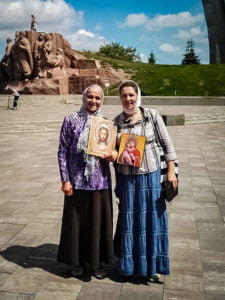 Торжества, посвященные Крещению Руси. Участники паломнической поездки Надежда Гладкая и Лариса Ракшеева. Киев, 28 июля 2019 г.