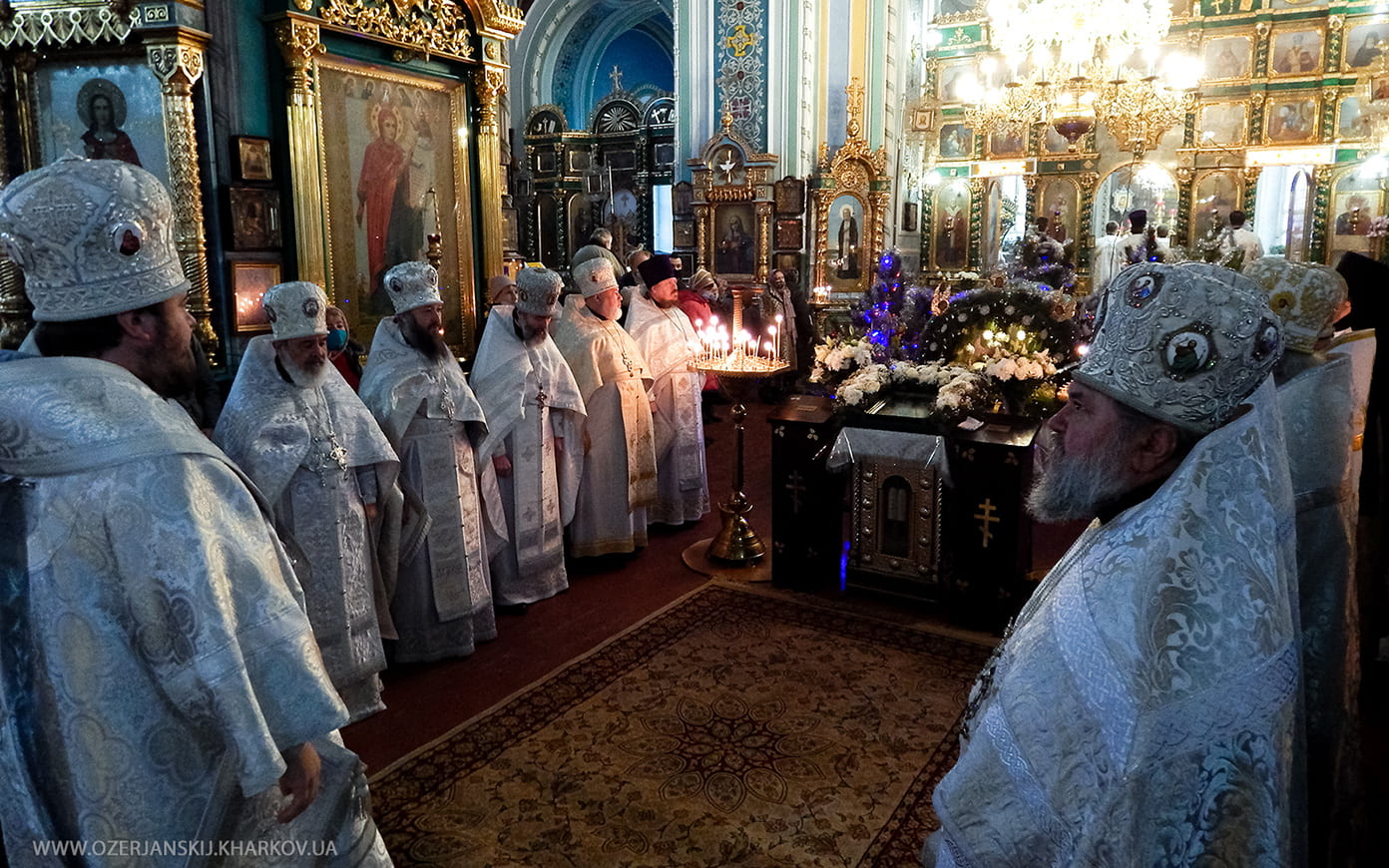 Свято-Озерянский храм. Архиерейская Литургия. Неделя 31-я по Пятидесятнице, по Рождестве Христовом. Правв. Иосифа Обручника, Давида царя и Иакова, брата Господня, 10 января 2021 г.