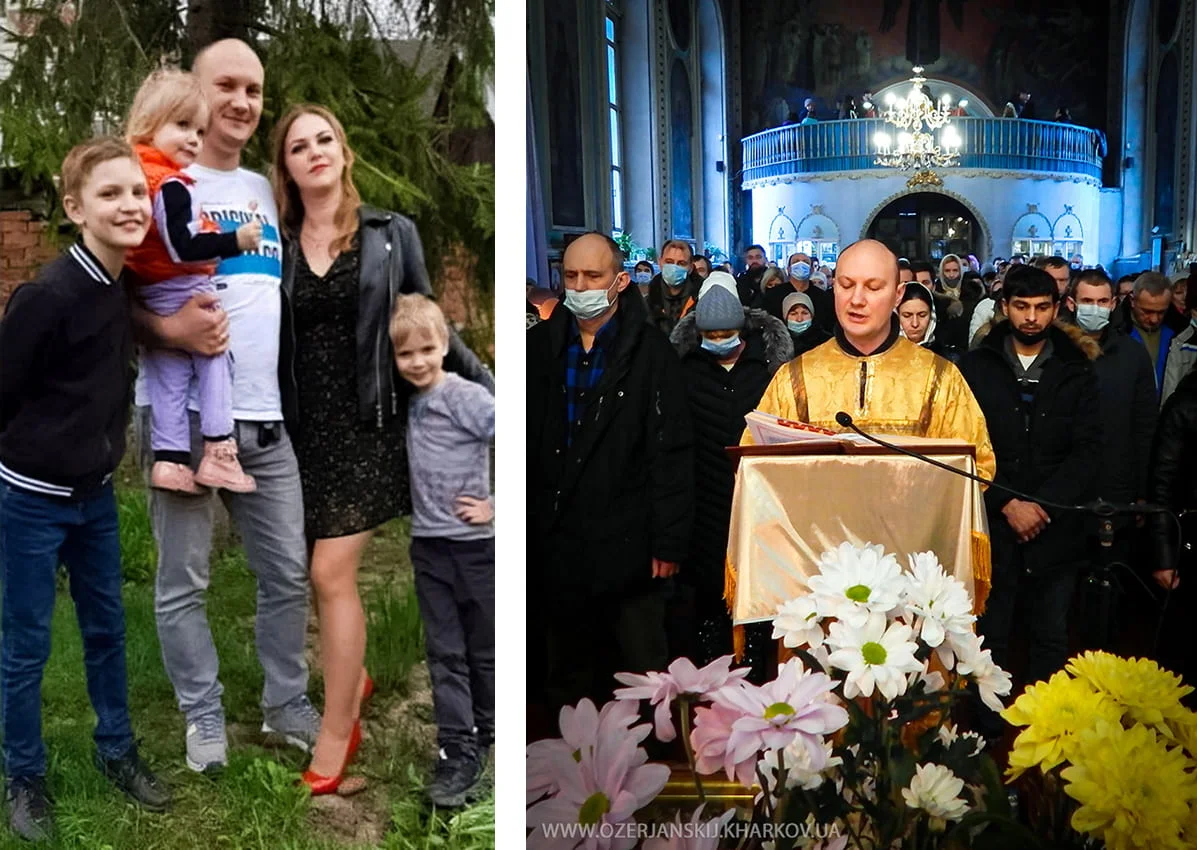 Евгений Владимирович Надвуличный с семьей / 19 декабря 2021 г. Святителя Николая Мирликийского, чтение Апостола.