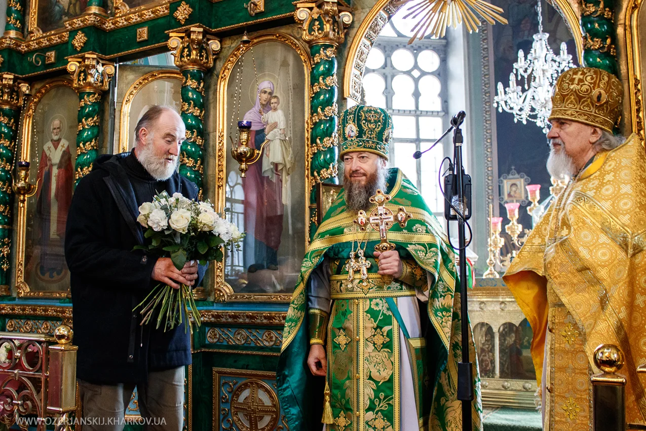 Свято-Озерянский храм, преподобных Спиридона и Никодима Печерских; 13 ноября 2022 г. Поздравление настоятеля архимандрита Никодима (Сылко) 