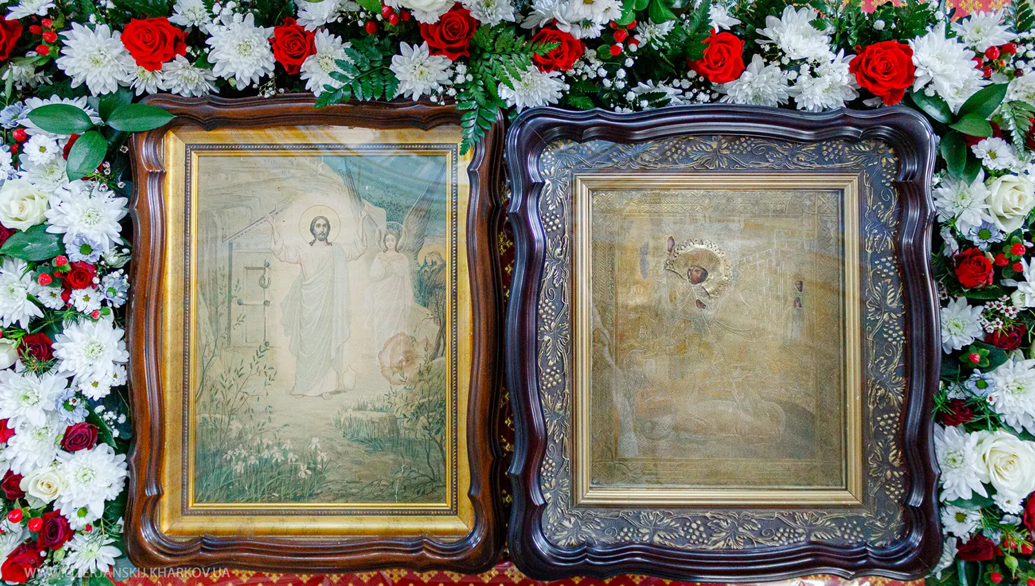 Ікони Воскресіння Христового та Георгія Переможця у Свято-Озерянському храмі
